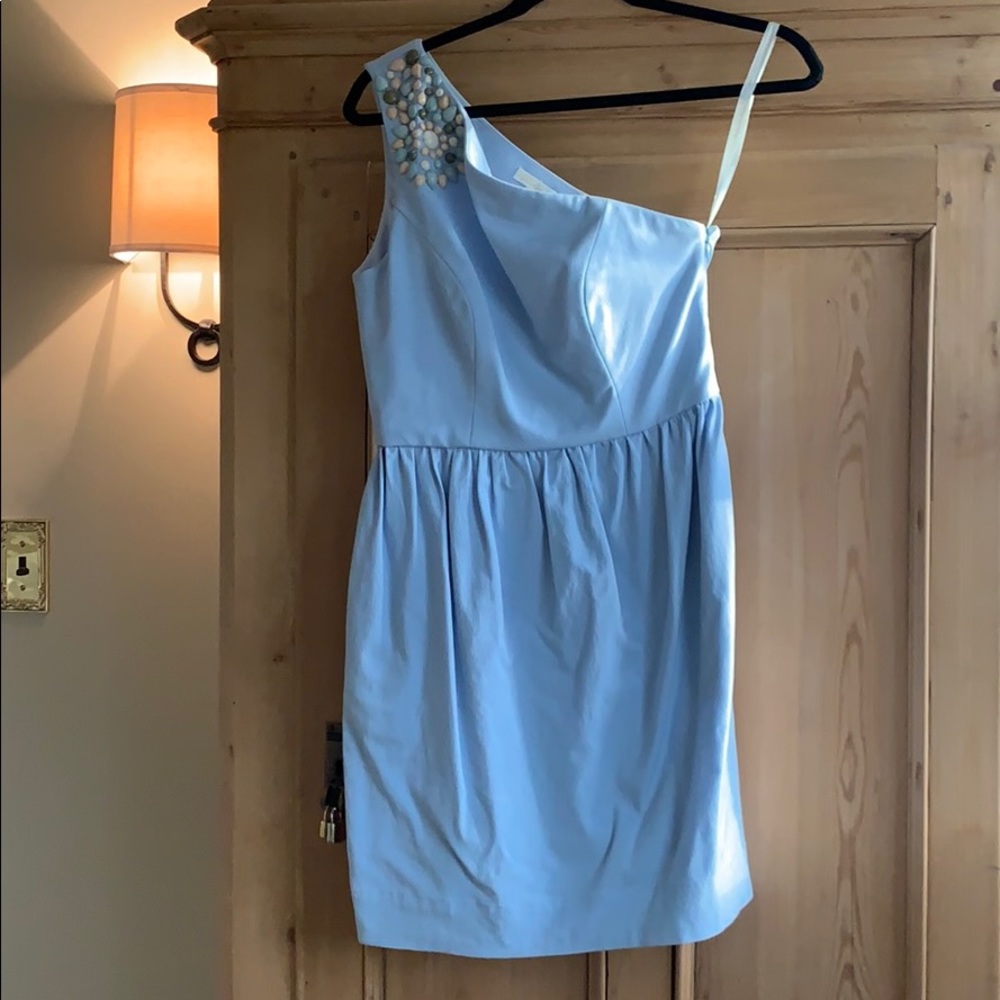 One shoulder Shoshanna Dress with beaded detail